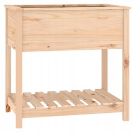 Planter with shelf, 82.5x54x81 cm, solid pine wood