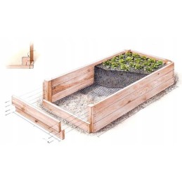 Dārzeņu dārza herbārija apskates koka kaste 120x120
