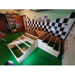 Dārzeņu dārza herbārija apskates koka kaste 120x120