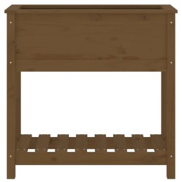 Riiuliga lillepott, meepruun, 82,5x34,5x81 cm, männipuit