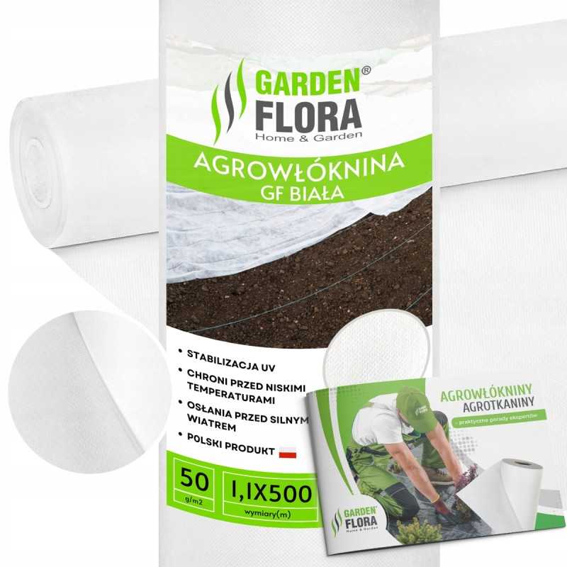 Agrotekstilė balta stipri agrotekstilė 1,1x500m 50g pavasario žiema