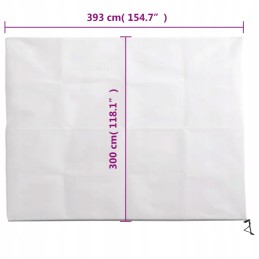 Vidaxl apsauginiai gaubtai su užtrauktuku, 4 vnt., 70 g/m², 3,93x3 m