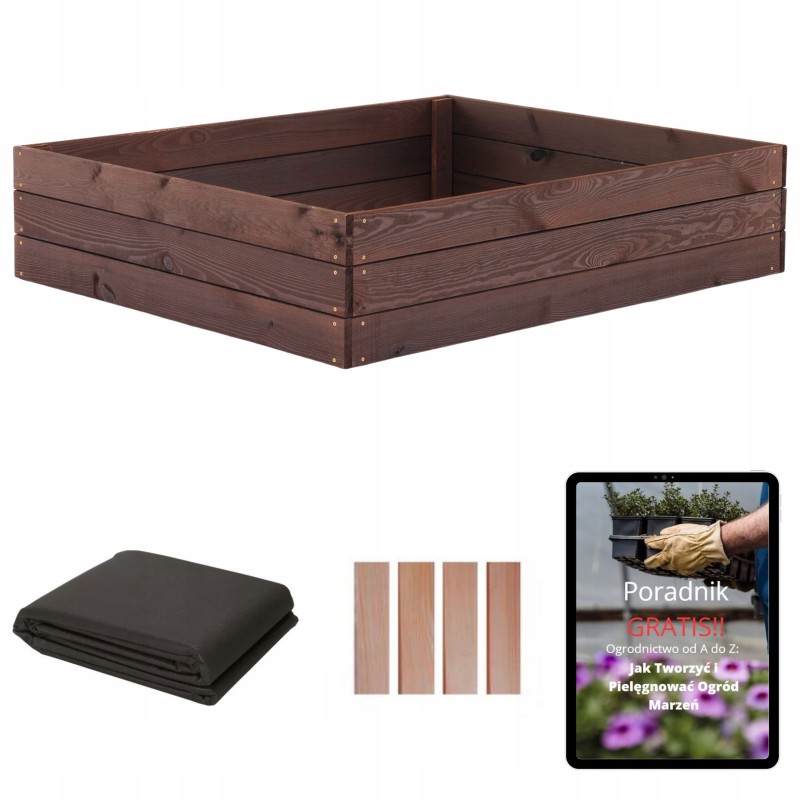 Raised bed vegetable box impregnated high 120x120