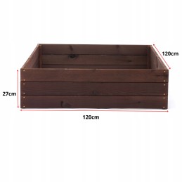 Raised bed vegetable box impregnated high 120x120
