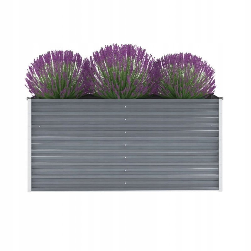 Raised flowerpot made of galvanized steel 160x40x