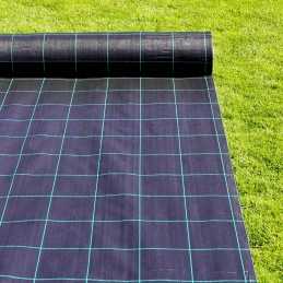 Juoda agrotekstilė nuo piktžolių, tvirta, lenkiška, 80 cm x 1 metras, 100 g/m² smeigtukai