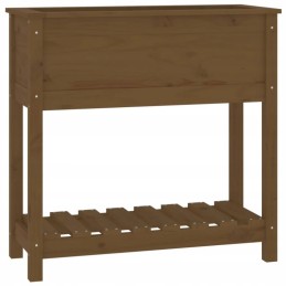 Puķupods ar plauktu, medus brūns, 82,5x34,5x81 cm, priedes koks