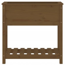 Riiuliga lillepott, meepruun, 82,5x34,5x81 cm, männipuit