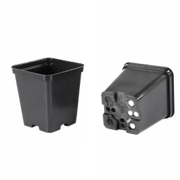 Production pot black 9x9x9cm