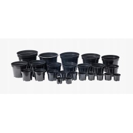 Production pot black 9x9x9cm