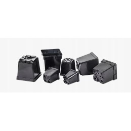 Production pot black 9x9x9cm