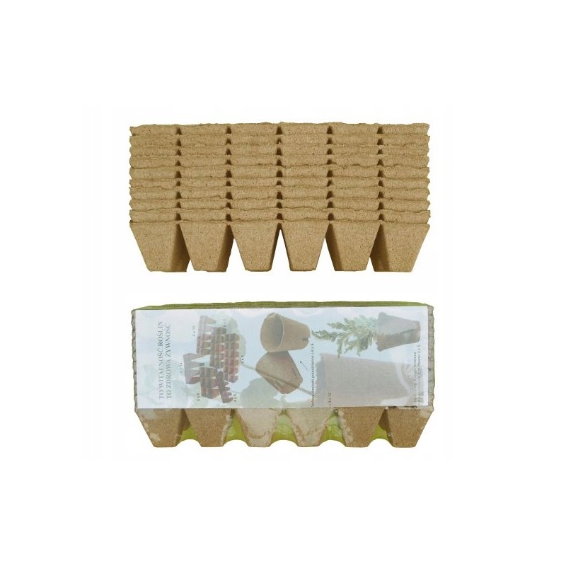 Kvadratiniai durpių vazonai 5x5/120 jiffy