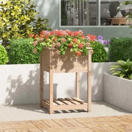 Vidaxl Planter with Shelf 54x54x81 cm Solid Pine Wood