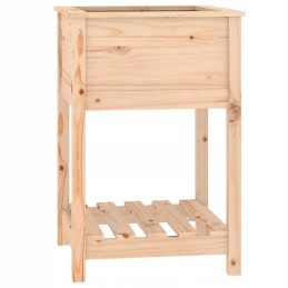 Vidaxl Planter with Shelf 54x54x81 cm Solid Pine Wood