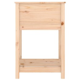 Vidaxl puķu pods ar plauktu, 54x54x81 cm, priedes masīvkoks