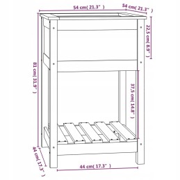 Vidaxl Planter with Shelf 54x54x81 cm Solid Pine Wood