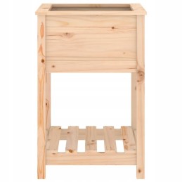 Vidaxl Planter with Shelf 54x54x81 cm Solid Pine Wood