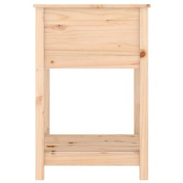 Vidaxl polkas puķu pods 54x54x81 cm priedes masīvkoka
