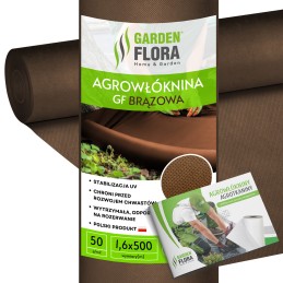 Agrotekstilė piktžolėms gf 1,6x500m ruda nuo piktžolių agrotekstilė 50g