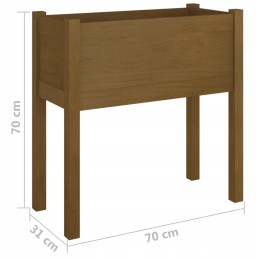 Garden pots 2 pcs honey brown 70x31x70 cm