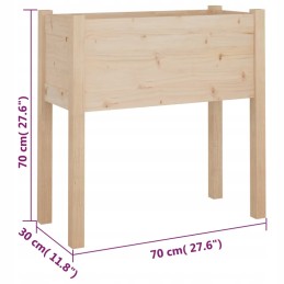 Garden pots 2 pcs 70x31x70 cm solid pine wood