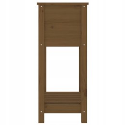 Vidaxl puķu pods ar plauktu, medus brūns, 54x34,5x81 cm, priedes koks