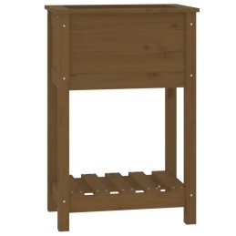 Vidaxl puķu pods ar polkas medus brūnu 54x34 5x81 cm priedes koksni