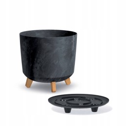 Gracia tubus gėlių vazonas betono efekto antracito prosperplastas