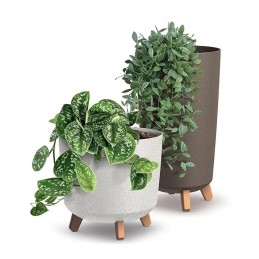 Gracia tubus gėlių vazonas betono efekto antracito prosperplastas