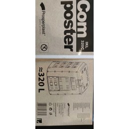 Garden composter 320l for compost black