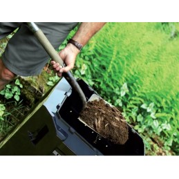 Large, strong, practical, 1-chamber garden composter 380l black