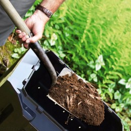 Large, strong, practical, 1-chamber garden composter 380l black