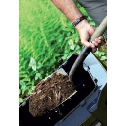 Large, strong, practical, 1-chamber garden composter 380l black