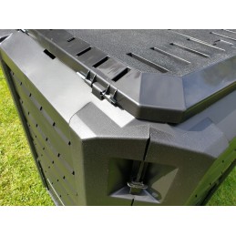 Large, strong, practical, 1-chamber garden composter 380l black