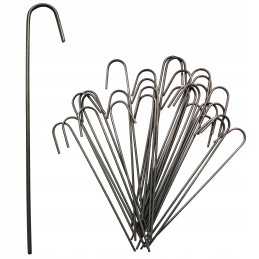 Metaliniai smeigtukai įvairių tipų agrotekstilei, agrotekstilei ir geotekstilei tvirtinti prie žemės, taip pat smeigtukai kurmių