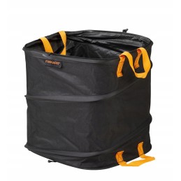 Fiskars solid popup foldable garden bin for leaves grass garbage bag 73l