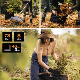 Fiskars masīvs uznirstošais dārza grozs salocīts lapās zāles atkritumu maiss 73l