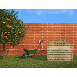 Garden composter 600l wooden impregnated eco manufacturer