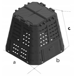 Multi modulaarne aiakomposter, must, 480l