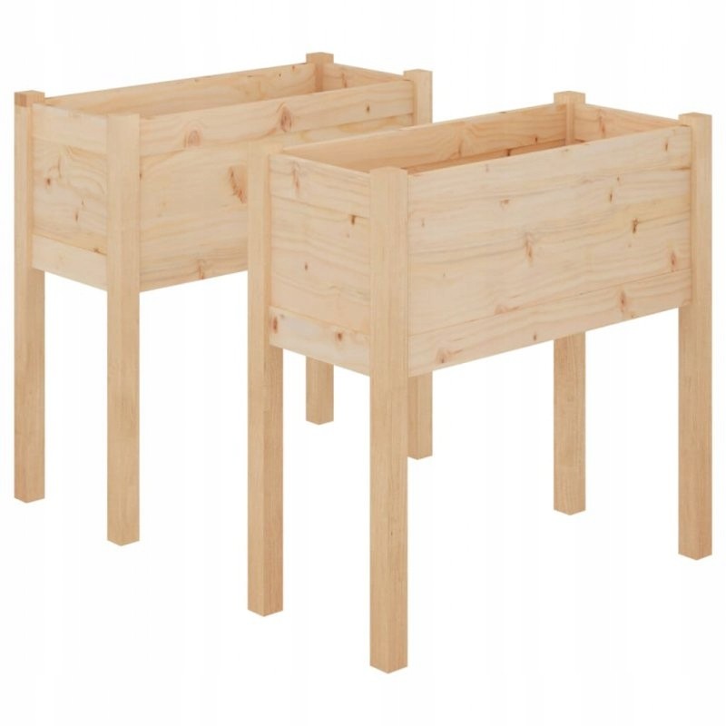 Garden pots, 2 pcs., 70x31x70 cm, solid pine wood