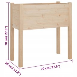 Garden pots, 2 pcs., 70x31x70 cm, solid pine wood
