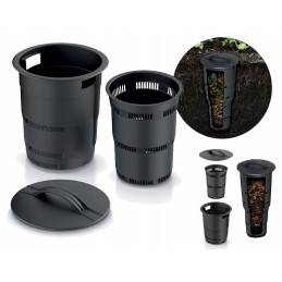 Požeminis sodo komposteris, 11l, juodas