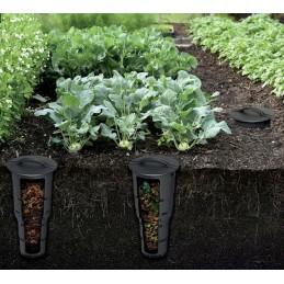 Požeminis sodo komposteris, 11l, juodas