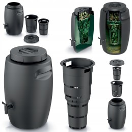 Composter tank for fertilizer liquid manure 55l garden barrel with tap