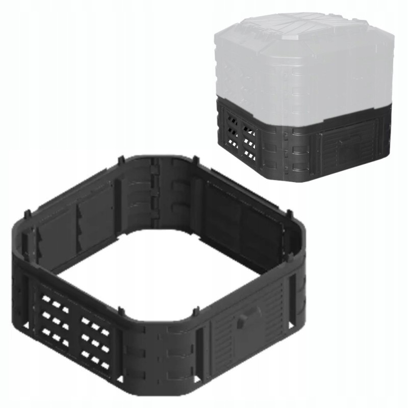 260l qbrick garden composter block module with door extending
