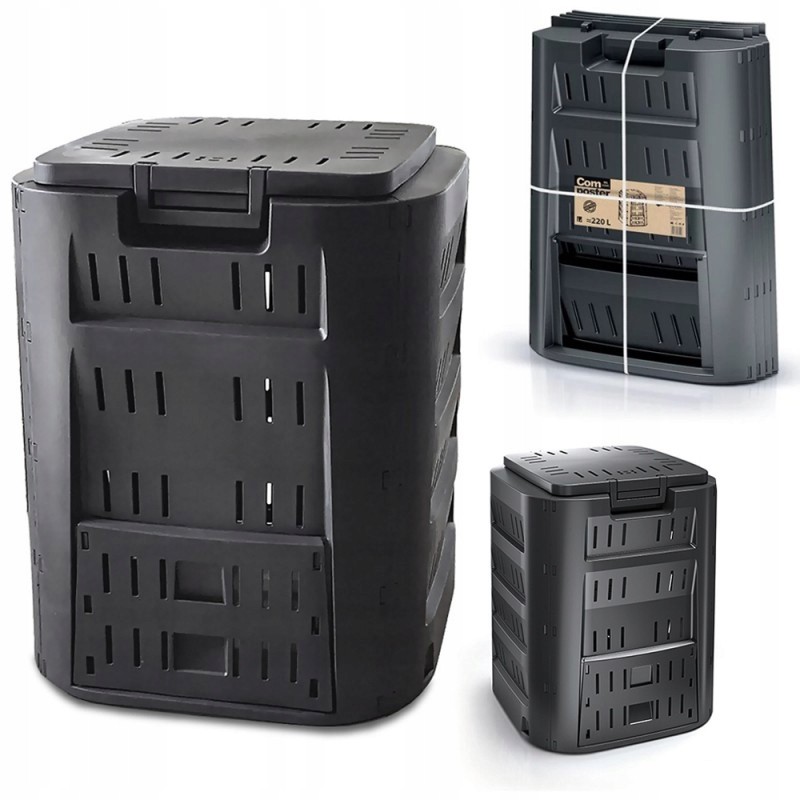 Prosperplast composter 220l black compogreen woody