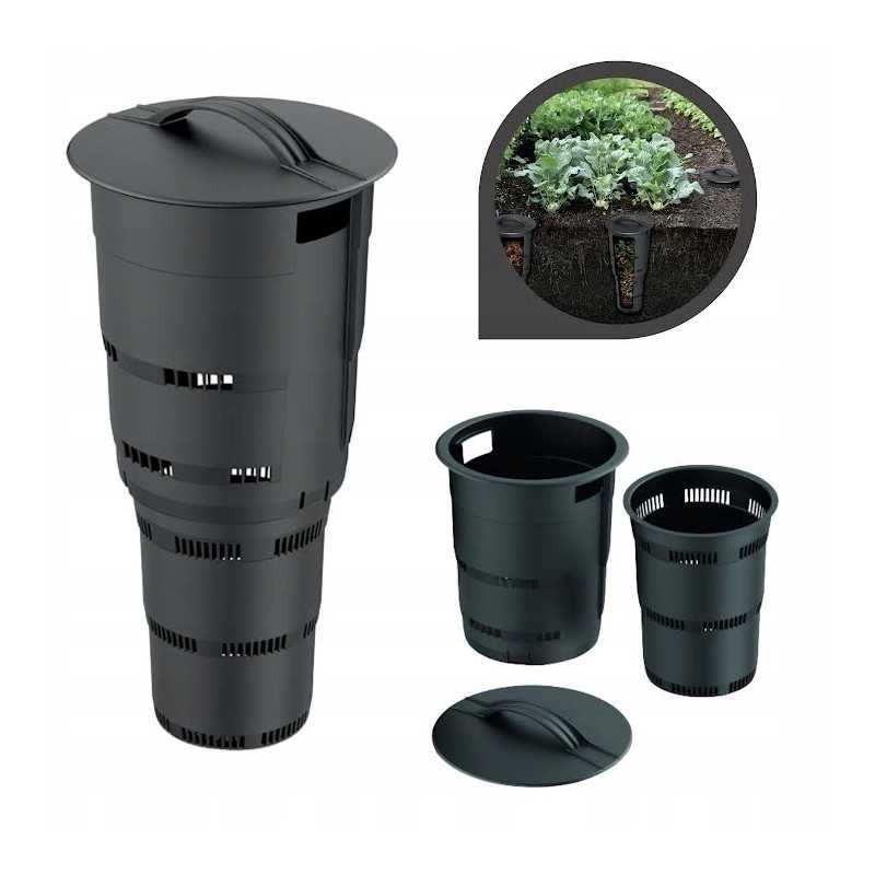 Combiosoil požeminis komposteris 11l - juodas