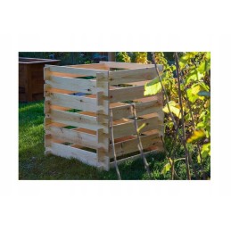 Medinis sodo komposteris su prijungimo sistema 78 x 78 cm kaimo kraštovaizdis