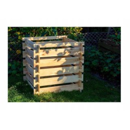 Medinis sodo komposteris su prijungimo sistema 78 x 78 cm kaimo kraštovaizdis