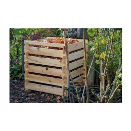 Medinis sodo komposteris su prijungimo sistema 78 x 78 cm kaimo kraštovaizdis